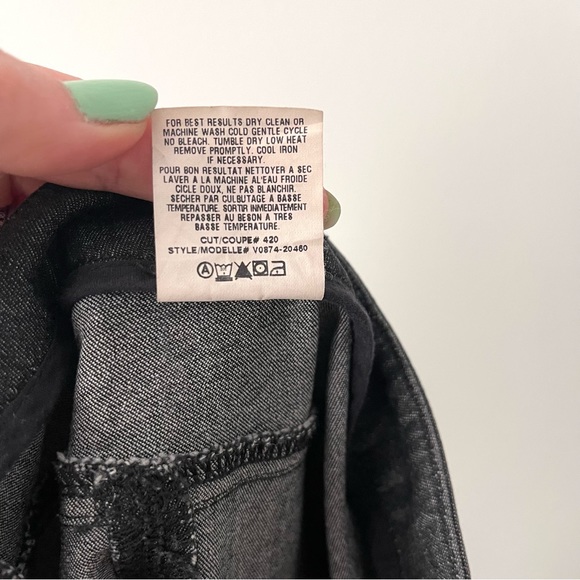 Vince Women's Ski Pant Skinny Ankle Gray Denim Stretch Size 4 - Picture 8 of 10